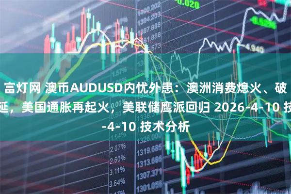 富灯网 澳币AUDUSD内忧外患：澳洲消费熄火、破产潮蔓延，美国通胀再起火，美联储鹰派回归 2026-4-10 技术分析